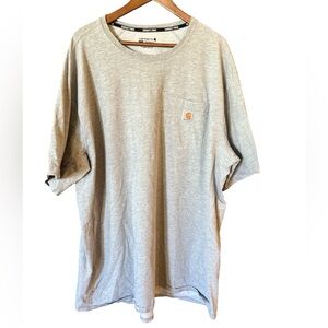 Carhartt Men's Relaxed Fit Light Grey Short-Sleeve Pocket T-Shirt size 4XL